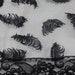 Vintage Black Lace Mantilla With Flocked Feathers
