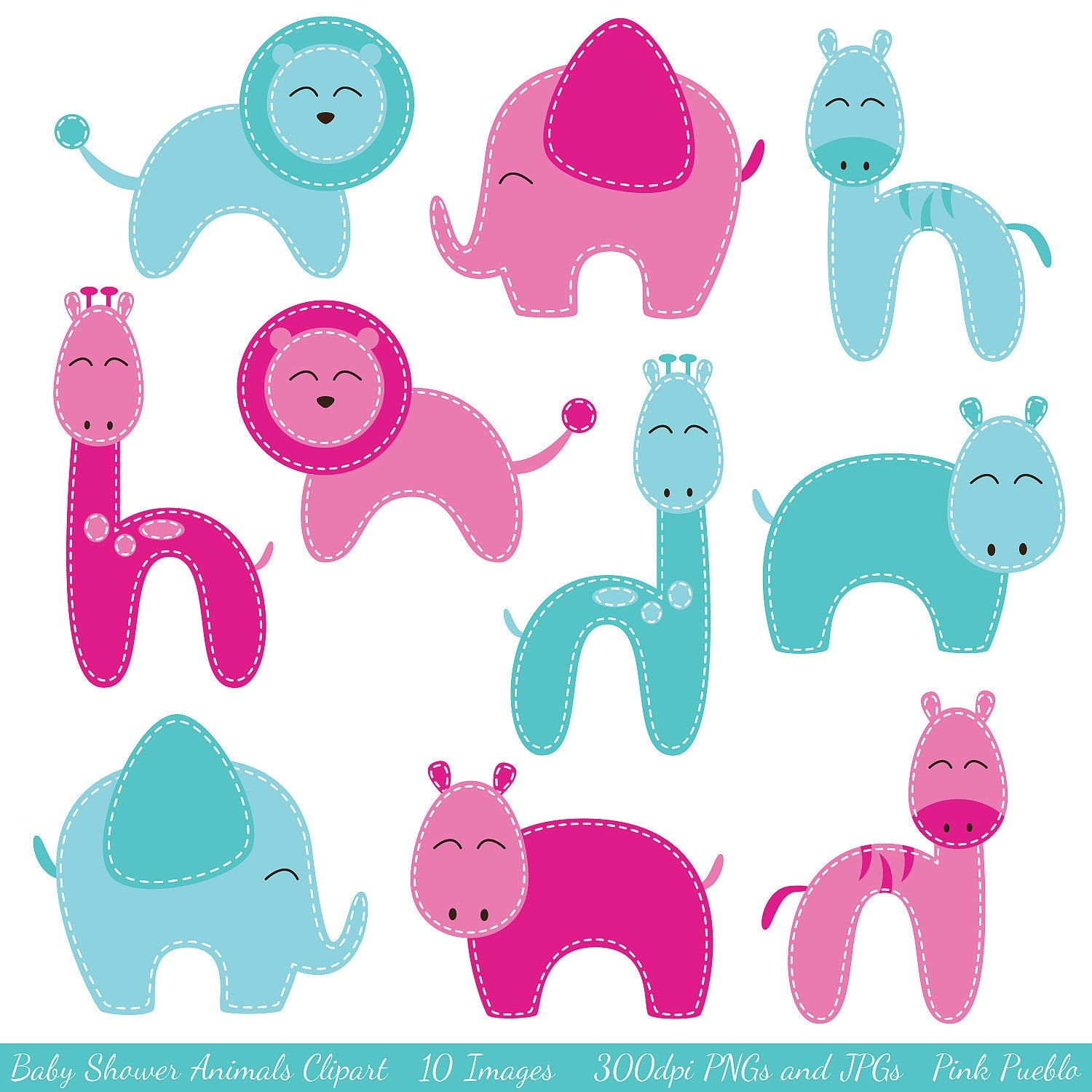 Baby Shower Animals Clipart Clip Art Zoo Animals Jungle