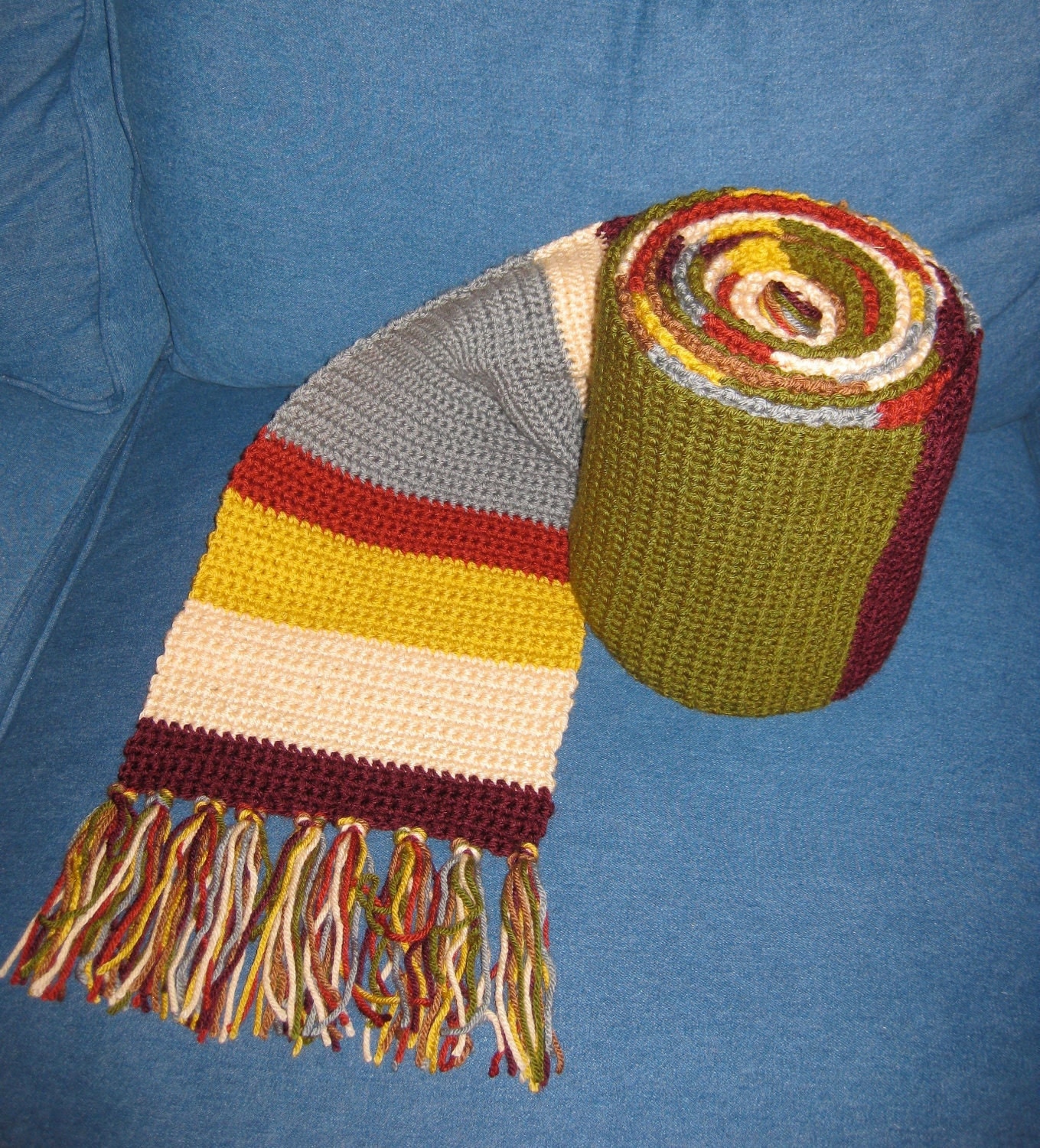 PreOrder Doctor Who Tom Baker Scarf Season 12 crocheted for