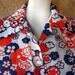 INVENTORY REDUCTION SALE Orange blue white flower Blouse