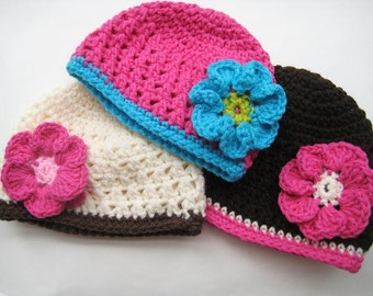 Crochet Hat Pattern, Newborn Baby to Adult, pdf crochet beanie pattern, Fall Beanie