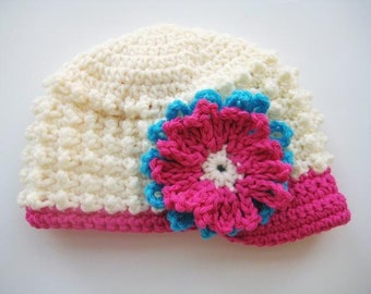 Crochet Hat Pattern , Newborn Baby to Adult, Boy and Girl, Pdf pattern - Visor Beanie