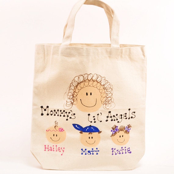 Mommy's lil' Angels -- Children Canvas Tote Bag