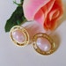 Pink Pearl Earrings- Monet- Pierced- 1980- Vintage Jewelry