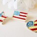 Three Stars and Stripes Pins Heart, Star, Flag