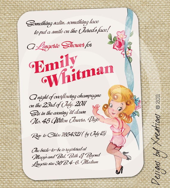 for birthday gift wording money to Bridal similar Shower Invitation Lingerie Items Cute