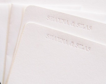 inkless cards date order debossed letterpress blind