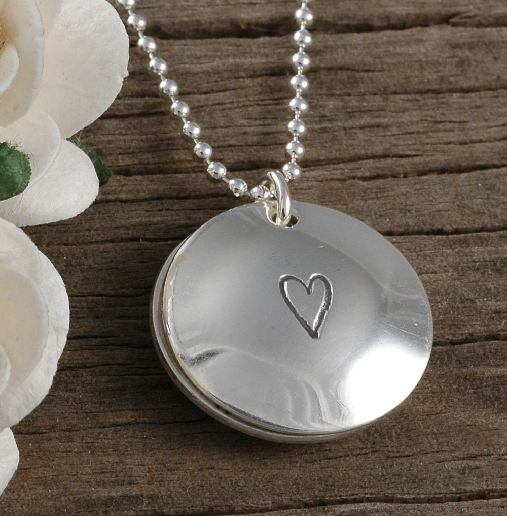 Locket Style Necklace Personalized with birthstone inside