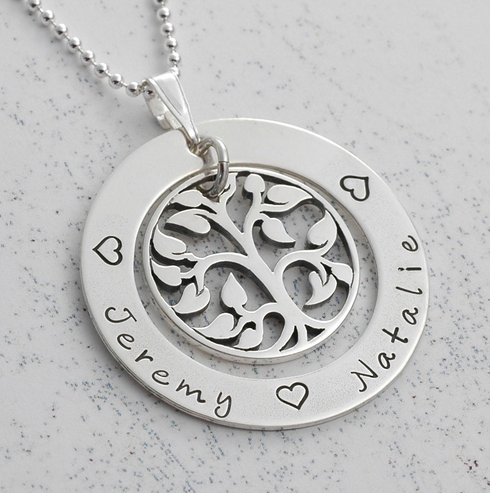 Family Tree Necklace Personalized Necklace mother's