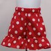Ruffle shorts in Black and White Polka Dots -