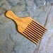 Hair Pick - Hair Comb in Antique Red Oak Wood