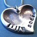 Fingerprint Jewelry Two Child Fingerprints in Silver Personalized Heart for Mom LARGE