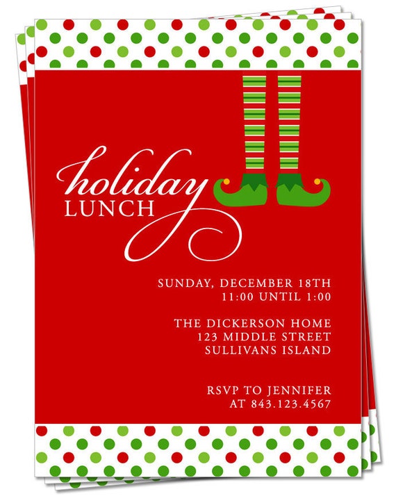 Items similar to PRINTABLE - Christmas Party Invitation, Holiday Party