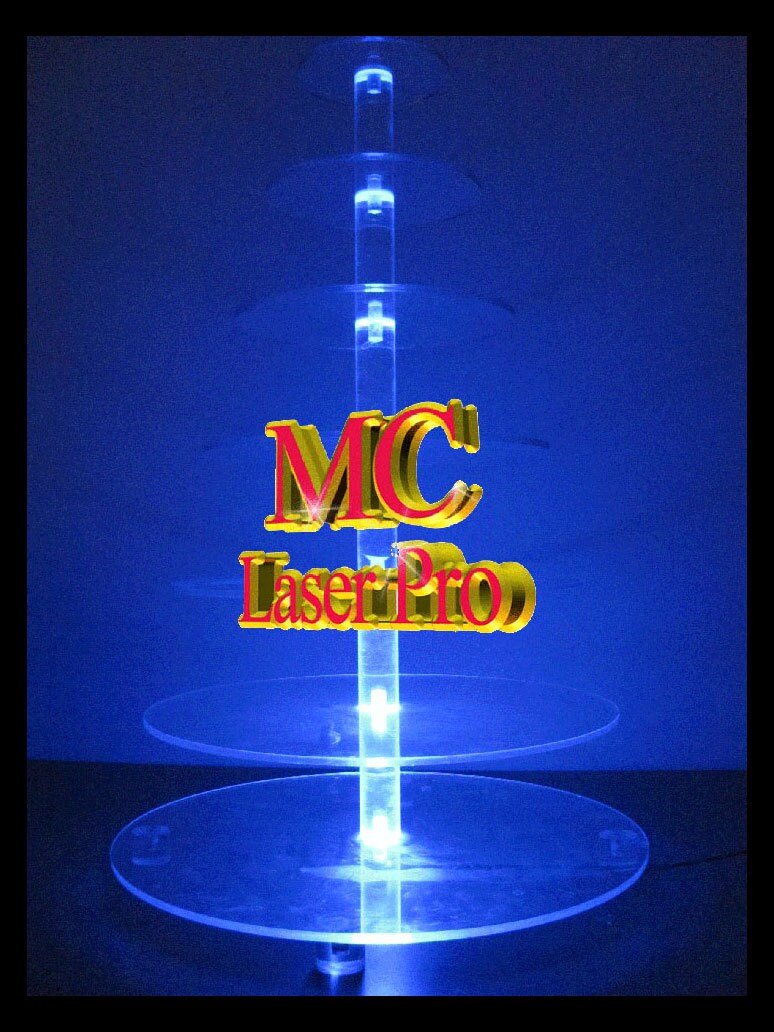 7 Tier Circle Acrylic plexiglass Cupcake Stand Lighted