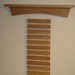 Solid Mahogany Martial Arts Trophy Shelf and Belt Display Rack Arch