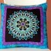 RESERVED, Kaleidoscope Pillow Collection, Batik Pillow, Blue and Purple