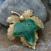 Leaf pearl vintage brooch