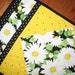 Reserved for Linda Daisy Place Mats Quilted and Reversible Set of 4