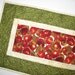 Autumn Apples on Quilted Table Runner with Gold Accents