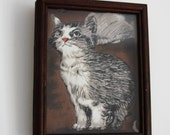 Items similar to VIntage Cat Shadow Box 3D Wall Hanging on Etsy