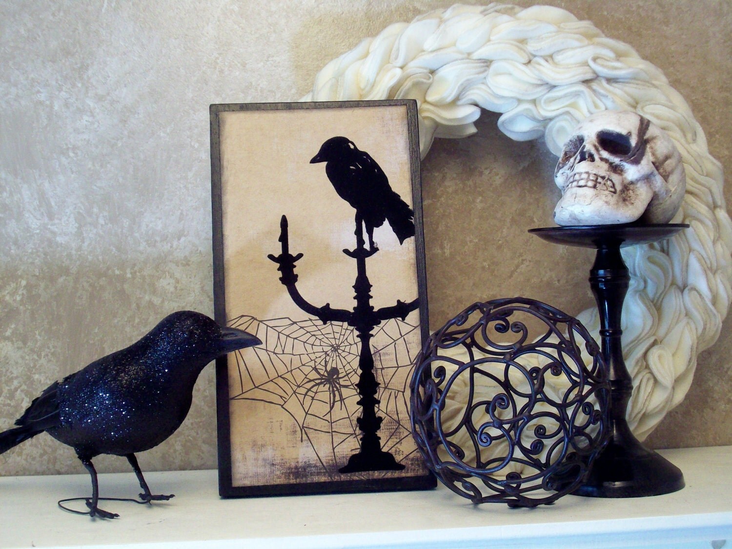 The Raven decorative wood board by SummerScraps on Etsy