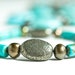 Reserved for Pat - Custom Pyrite and Turquoise Bracelet