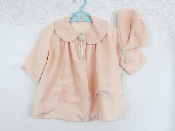 Antique Baby Coat and Bonnet Set by VintagePolkaDotcom on Etsy