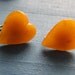 On SALE Baltic Amber Earring Heart Shape Honey Color