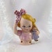 SALE Half Doll Reproduction Little Girl with Dolly Porcelain