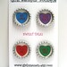 Sweetheart Sayings - Hi Love, You Rock, Hug Me, Only You - Finished Sealed Bottle Caps / Magnets - Set of 4