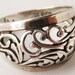 Vintage jewelry ring in Sterling Silver open work ring size 8 half