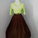 VINTAGE 1950s 1960s Black Accordion Style Pleated Full Skirt