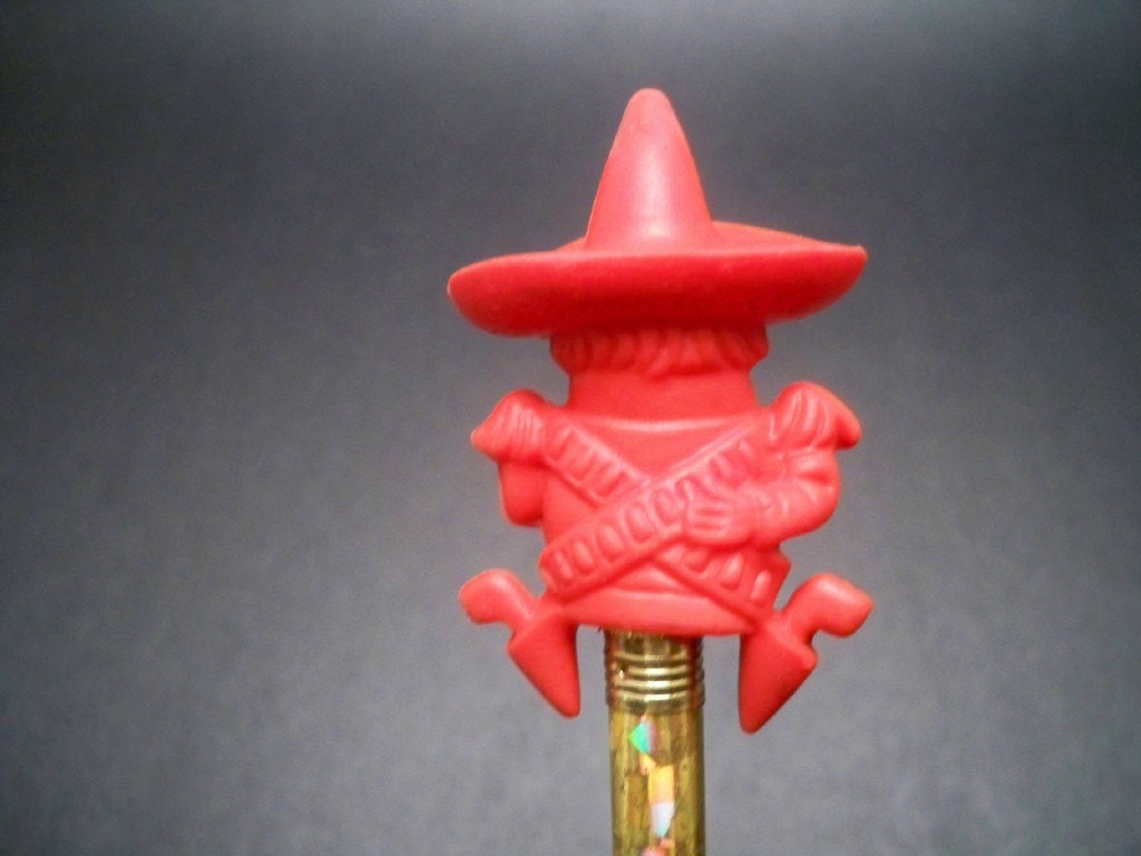 Vintage Frito Bandito Eraser Red Pencil Top