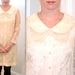 1960s Cream Lace Dress// Vintage Off White Lace Dress
