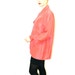 90s Vintage Silk Shirt Salmon Pink size Medium// Oversized Vintage Silk Shirt Blouse