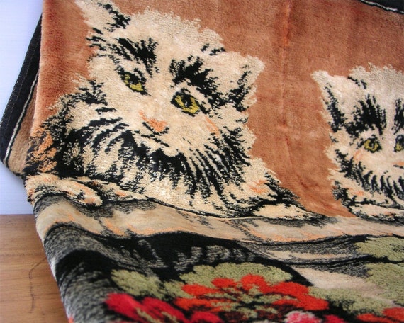 Vintage Cat Tapestry Rug Wall Hanging