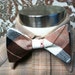 Brown & Black Plaid Pre-Tied Bowtie