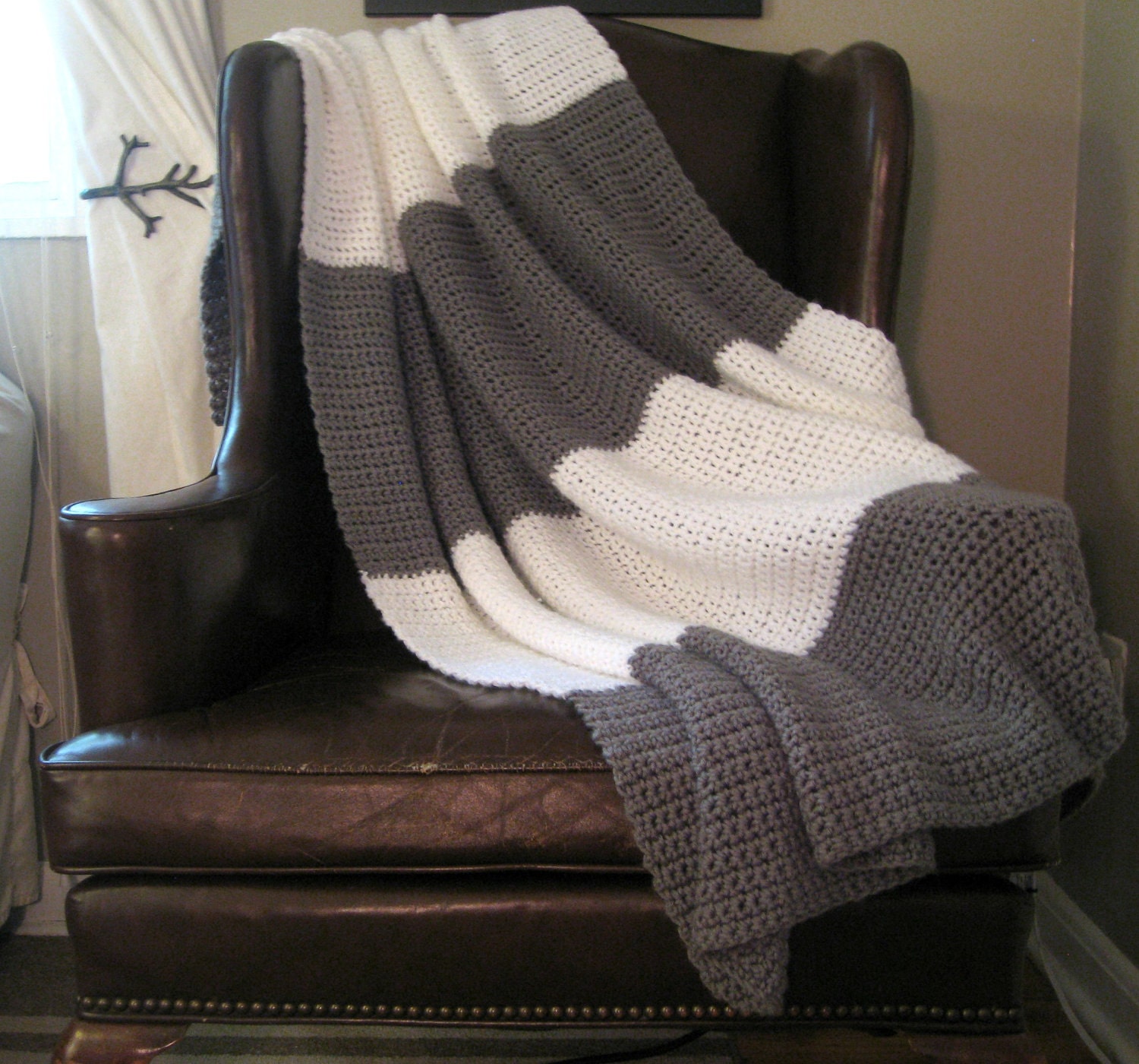 Grey Street Crochet Blanket