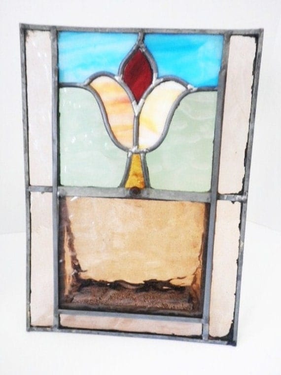 Seed Germinating Leaded Stained Glass Window Box