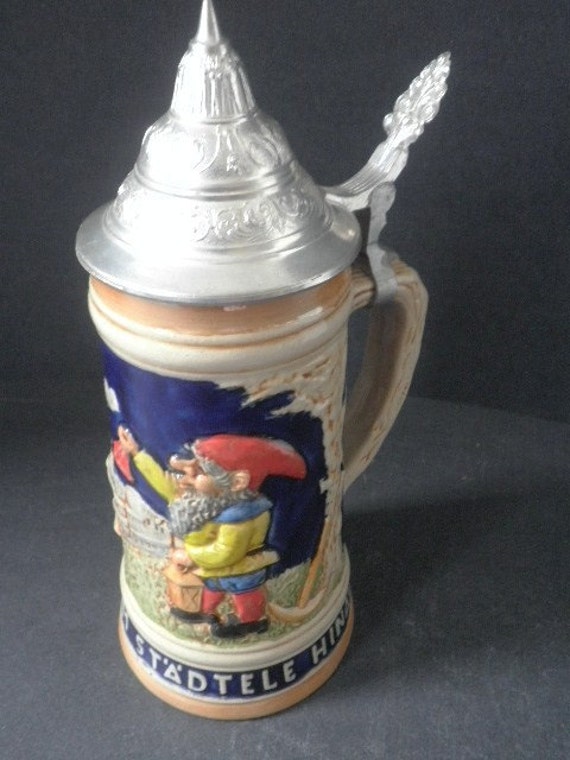 Collectible Goebel Gnome Beer Stein by Pascalene on Etsy