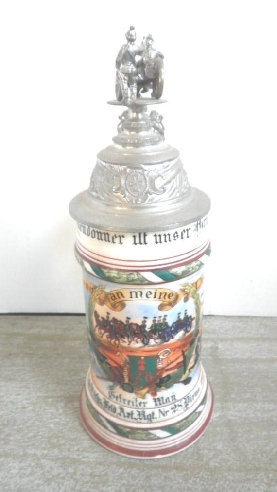 Regimental Beer Stein Artillery Regiment Company 28 1902 1904