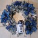 R2D2 Star Wars White and Blue Wreath