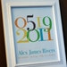 Personalized Baby Gift Nursery Art Important Date Birth Date Custom Personalized Baby Name BIrthdate Nursery Print (Boy)- 8"x10"