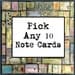 Mixed Media Art, Pick any 10 Note Cards - greeting cards, notecards, mixed media art, whimsical art, folk art, inspirational art
