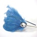 Sky Blue Feather Headband, Fascinator, Hair piece, Bridal, Bridesmaid, Party, Light Blue - The Queen's Jewels - Tanzanite