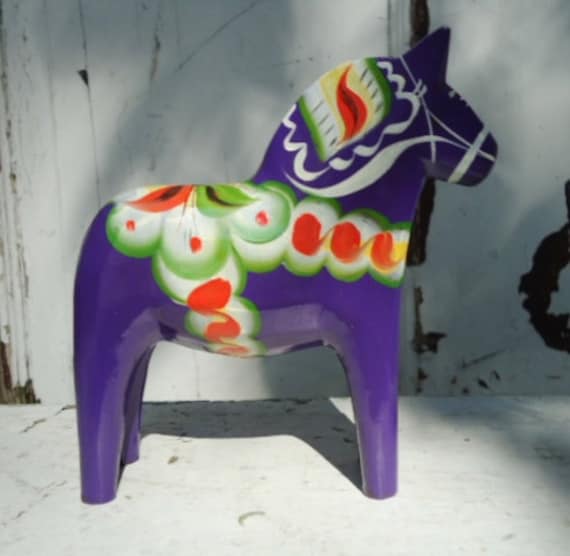 dala horse horse christmas ornament wood horse