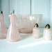1950s Mid Century Pink Drizzle Hazel Atlas Salad Serving Set