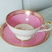 Vintage Bubble Gum Pink Tea Cup and Saucer