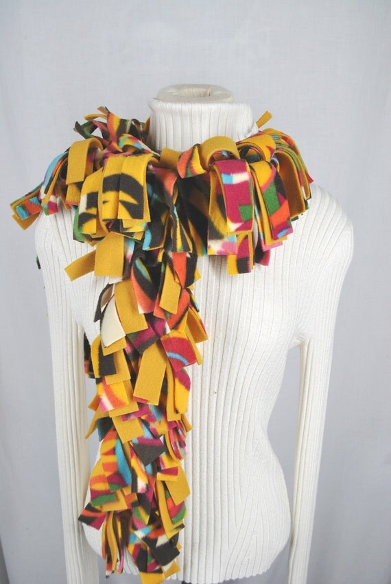 rainbow boa scarf