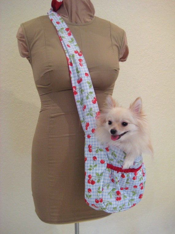Small Dog Carry Bag Cherries FREE Shipping
